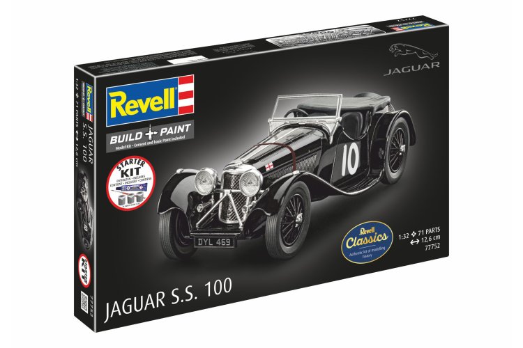 1:32 Revell 77752 Jaguar S.S. 100 - Britse Auto - Starter Kit - Rev77752 10 - REV77752