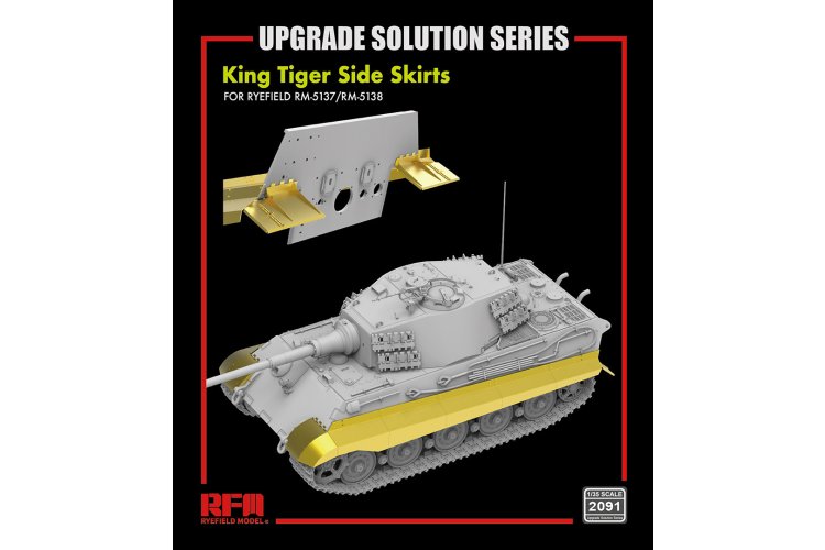1:35 Rye Field Model 2091 Upgrade Solution Series - Zijschermen voor King Tiger - Rye Field 5137+5138 - Rfm2091 1 - RFM2091
