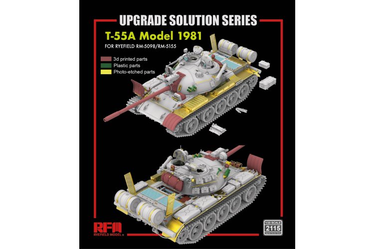 1:35 Rye Field Model 2115 T-55A Model 1981 Upgrade Set for 5098 and 5155 &ndash; Rye Field - Rfm2115 1 - RFM2115