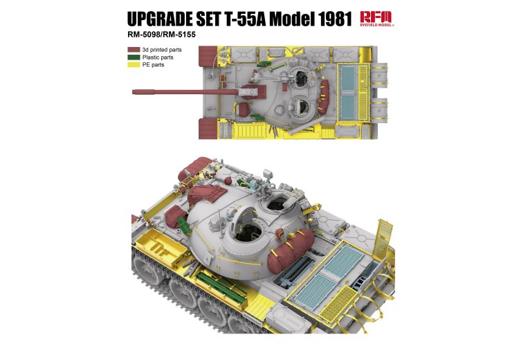 1:35 Rye Field Model 2115 T-55A Model 1981 Upgrade Set for 5098 and 5155 &ndash; Rye Field - Rfm2115 2 - RFM2115