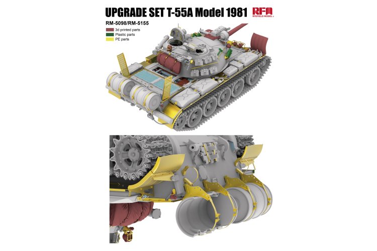1:35 Rye Field Model 2115 T-55A Model 1981 Upgrade Set for 5098 and 5155 &ndash; Rye Field - Rfm2115 4 - RFM2115