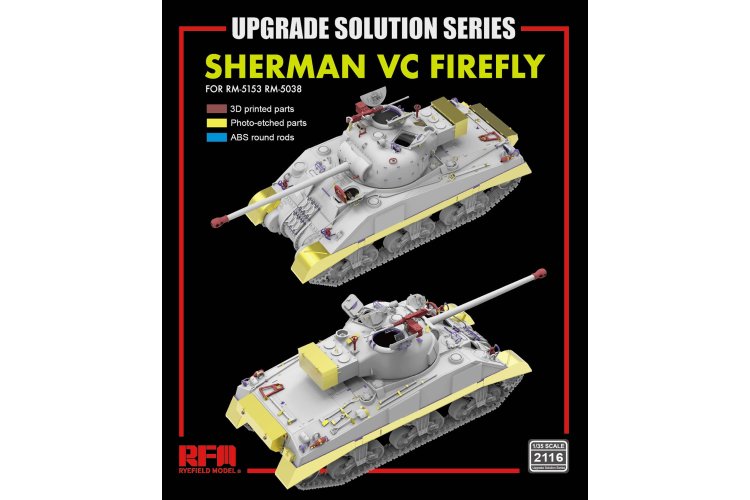 1:35 Rye Field Model 2116 Sherman VC Firefly Upgrade Set voor 5153 en 5038 - Rye Field - Rfm2116 1 - RFM2116