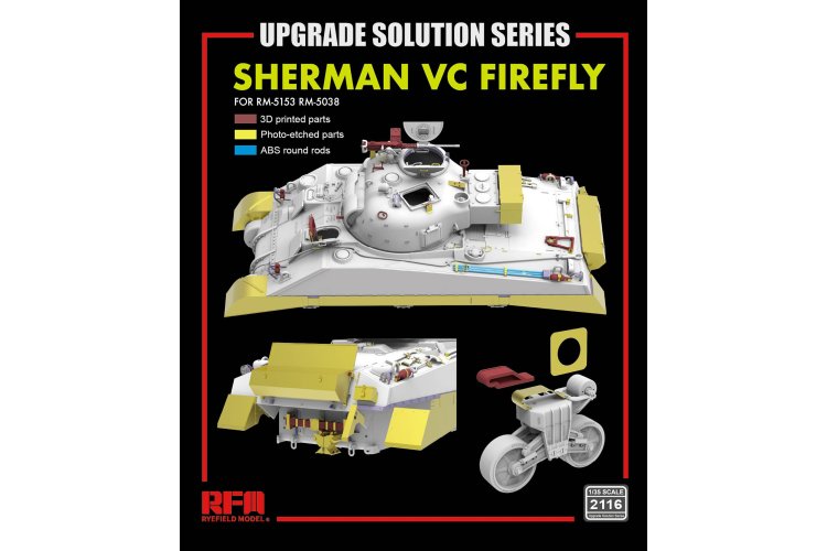 1:35 Rye Field Model 2116 Sherman VC Firefly Upgrade Set voor 5153 en 5038 - Rye Field - Rfm2116 2 - RFM2116
