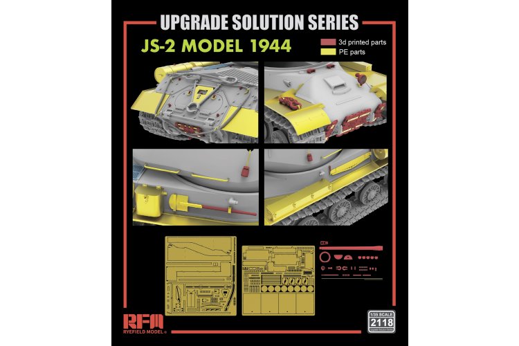 1:35 Rye Field Model 2118 JS-2 Model 1944 Upgrade Set for 5160 - Rye Field - Rfm2118 2 - RFM2118