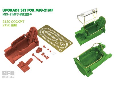 1:48 Rye Field Model 2120 3D-geprinte Cockpitset voor MiG-21MF - Rye Field Model 6001 - Rfm2120 1 - RFM2120