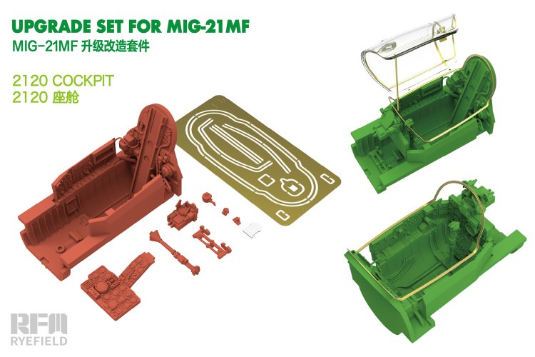 1:48 Rye Field Model 2120 3D-geprinte Cockpitset voor MiG-21MF - Rye Field Model 6001 - Rfm2120 1 - RFM2120