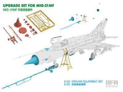1:48 Rye Field Model 2122 3D-geprinte Gronduitrustingsset voor MiG-21MF - Rye Field Model 6001 - Rfm2122 1 - RFM2122