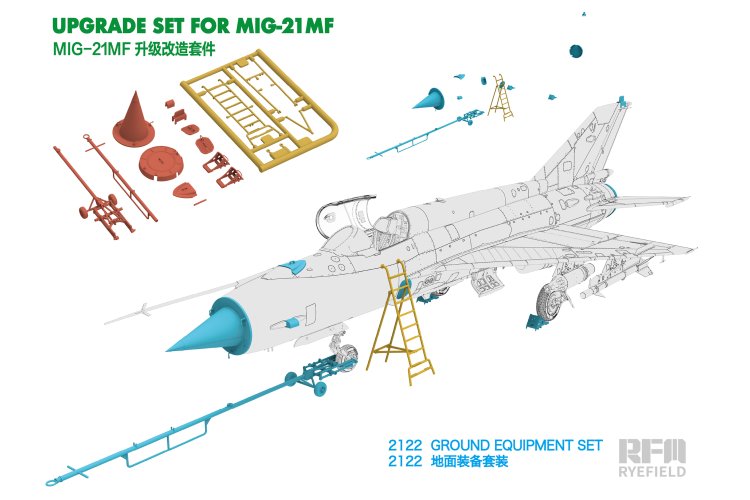 1:48 Rye Field Model 2122 3D-geprinte Gronduitrustingsset voor MiG-21MF - Rye Field Model 6001 - Rfm2122 1 - RFM2122