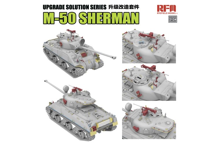 1:35 Rye Field Model 2124 3D-geprinte Upgrade Set voor M-50 Sherman - Rye Field Model 5161 - Rfm2124 2 - RFM2124