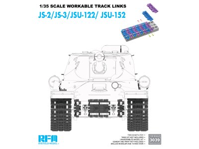 1:35 Rye Field Model 3039 Working Track Links for JS-2, JS-3, JSU-122 and JSU-152 - Rye Field - Rfm3039 1 - RFM3039