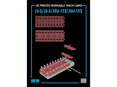 1:35 Rye Field Model 3040 3D-Printed Working Tracks for JS-2/3 and JSU-122/152 - Rye Field - Rfm3040 1 - RFM3040