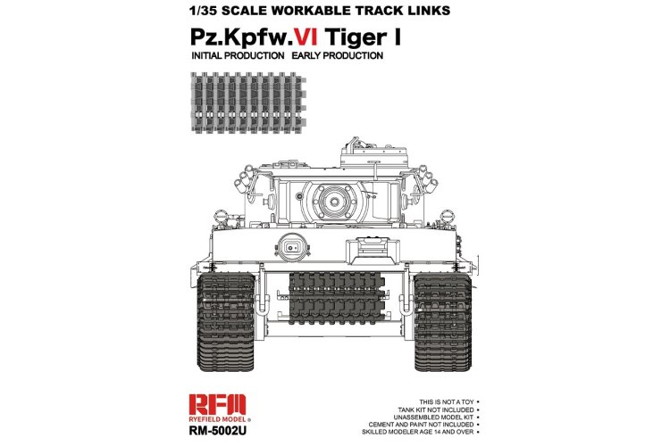 1:35 Rye Field Model 5002U Tiger I Eerste Vroege Productie - Upgrade-versie met Werkbare Tracklinks - Rfm5002u 1 - RFM5002U