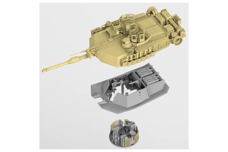 1:35 Rye Field Model 5026 U.S. Main Battle Tank M1A2 SEP Abrams TUSK I /TUSK II 2 in 1 with full interior - Rfm5026 4 - RFM5026