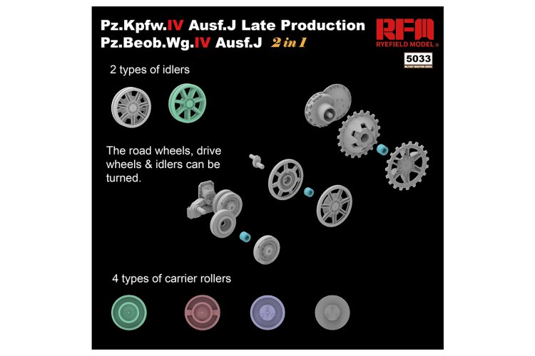 1:35 Rye Field Model 5033 RM-5033 Pz.Kpfw.IV Ausf.J Late Production Pz.Beob.Wg.IV Ausf. J 2 in 1 - Rfm5033 3 - RFM5033