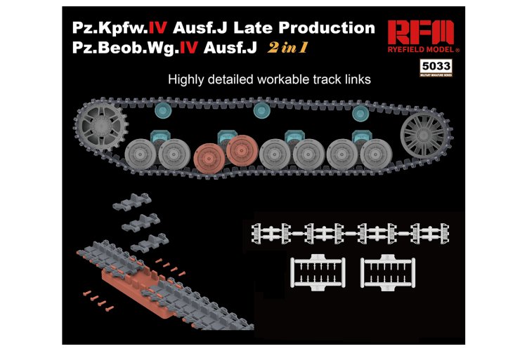 1:35 Rye Field Model 5033 RM-5033 Pz.Kpfw.IV Ausf.J Late Production Pz.Beob.Wg.IV Ausf. J 2 in 1 - Rfm5033 5 - RFM5033