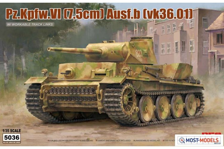 1:35 Rye Field Model 5036 Pz.Kpfw.VI (7,5cm) Ausf.B (VK36.01) - Rfm5036 ryefield model pzkpfw 1 - RFM5036