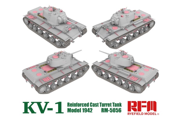 1:35 Rye Field Model 5056 KV-1 Reinforced Cast Turret mod.1942 w/workable track links - Rfm5056 2 - RFM5056