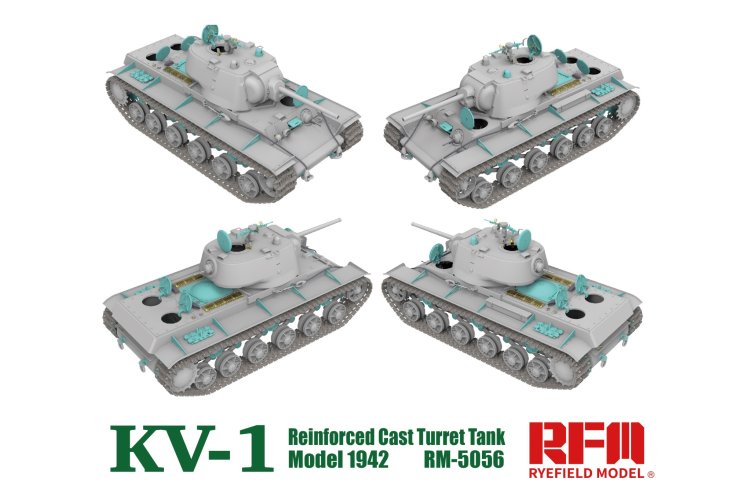 1:35 Rye Field Model 5056 KV-1 Reinforced Cast Turret mod.1942 w/workable track links - Rfm5056 4 - RFM5056