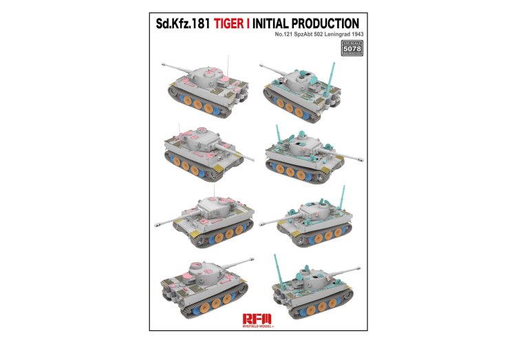 1:35 Rye Field Model 5078 Sd.Kfz.181 Tiger I Initial Production No.121 SpzAbt. 502 Leningrad 1943 - Rfm5078 1 - RFM5078