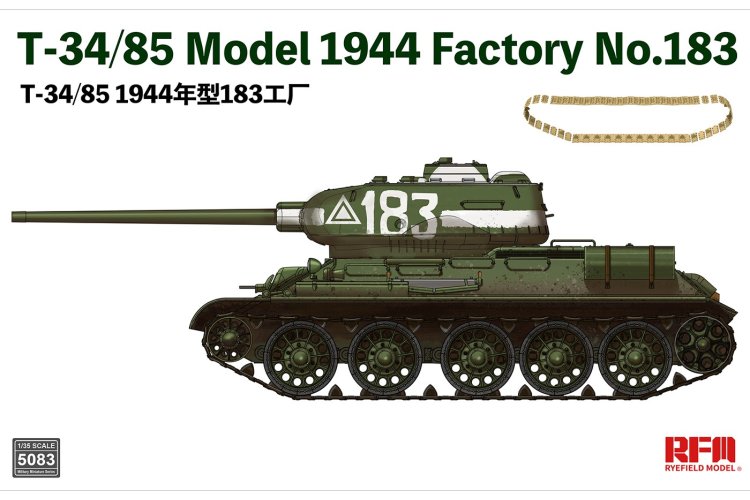 1:35 Rye Field Model 5083 T-34/85 Model 1944 Factory No. 183 - Rfm5083 1 - RFM5083