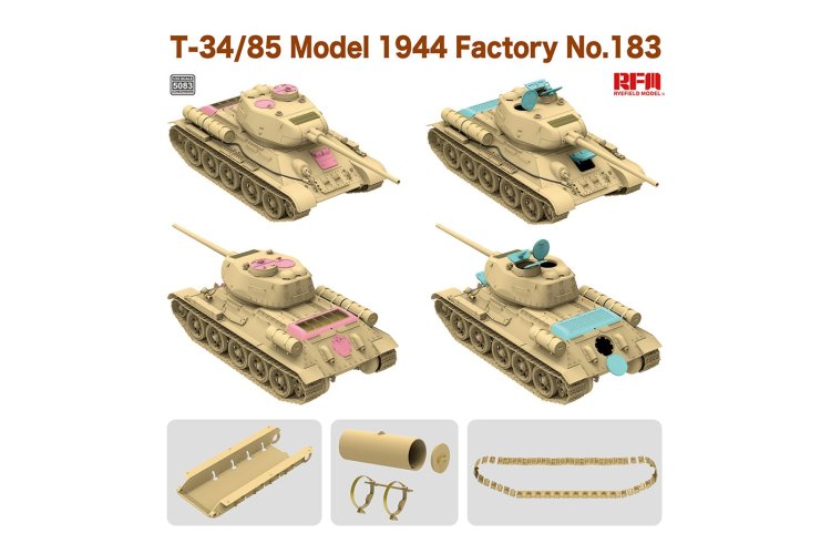 1:35 Rye Field Model 5083 T-34/85 Model 1944 Factory No. 183 - Rfm5083 2 - RFM5083
