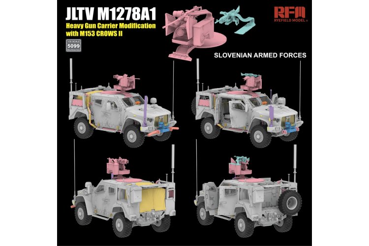 1:35 Rye Field Model 5099 JLTV M1278A1 Heavy Gun Carrier Modification with M153 Crows II US Army - Rfm5099 3 - RFM5099