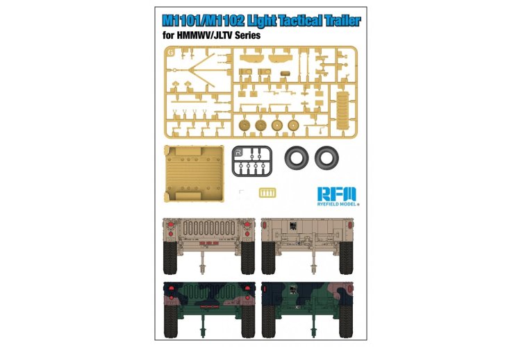 1:35 Rye Field Model 5117 M1101/M1102 Lichte Tactische Aanhanger voor HMMWV/JLTV-serie - Rfm5117 2 - RFM5117