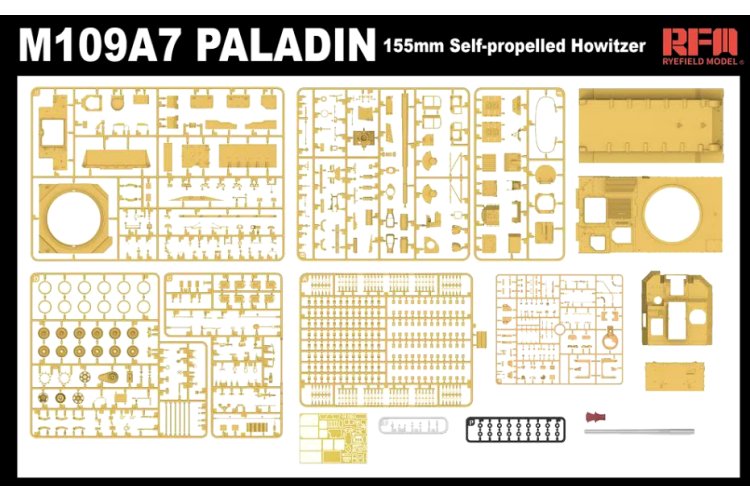 1:35 Rye Field Model 5129 M109A7 Paladin 155 mm Self-Propelled Howitzer with Movable Tracks - Rfm5129 4 - RFM5129