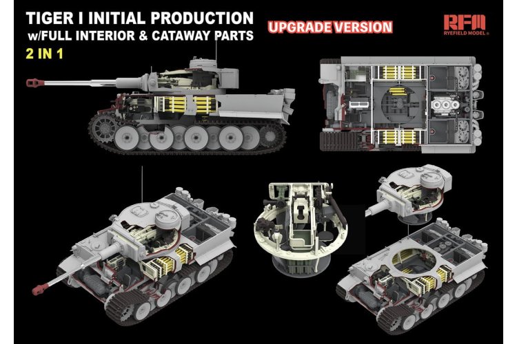 1:35 Rye Field Model 5131 Pz.Kpfw. VI Ausf. E Tiger I Vroege Productie - Upgrade-ed. met volledige interieur & doorsnede - Rfm5131 5 - RFM5131