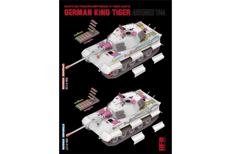 1:35 Rye Field Model 5137 Sd.Kfz. 182 Pz.Kpfw. VI Ausf. B German K&ouml;nigstiger &ndash; Ardennes 1944 &ndash; Standard Version - Rfm5137 4 - RFM5137