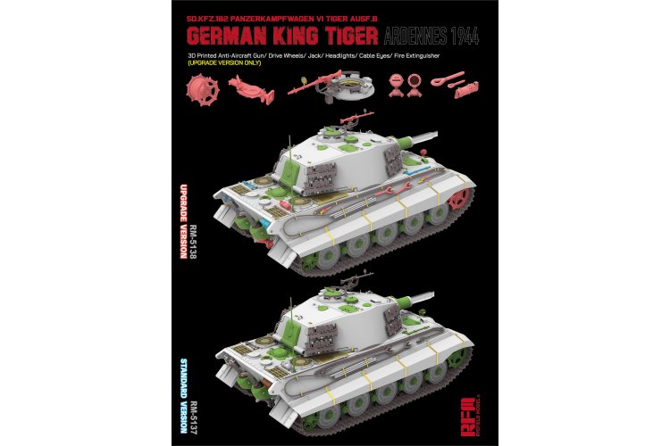 1:35 Rye Field Model 5138 Sd.Kfz. 182 Pz.Kpfw. VI Ausf. B Duitse K&ouml;nigstiger - Ardennen 1944 - Upgradeversie - Rfm5138 5 - RFM5138