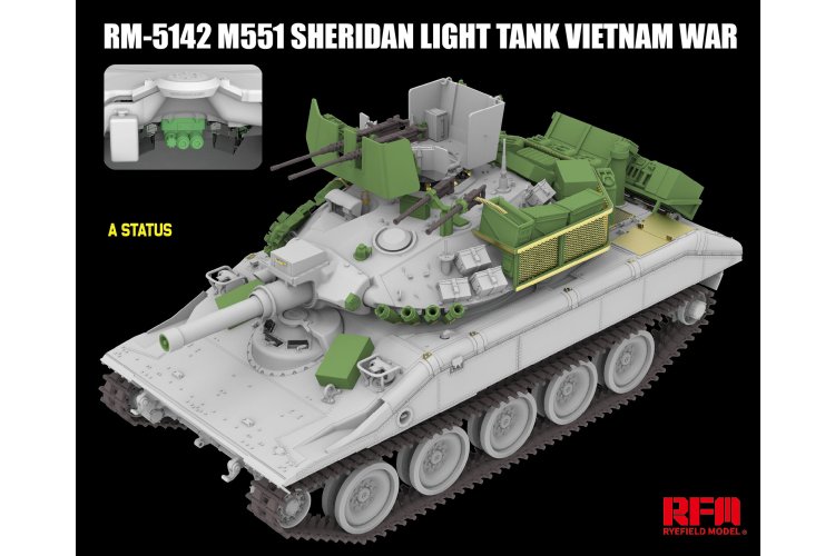 1:35 Rye Field Model 5142 M551 Lichte Sheridan Tank - Vietnamoorlog - Amerikaanse Tank - Rfm5142 3 - RFM5142