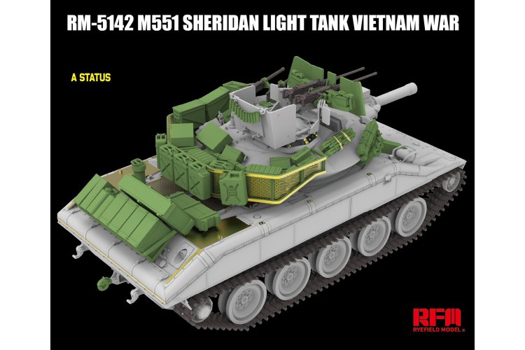 1:35 Rye Field Model 5142 M551 Lichte Sheridan Tank - Vietnamoorlog - Amerikaanse Tank - Rfm5142 4 - RFM5142