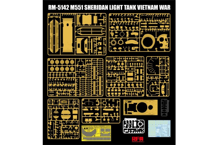 1:35 Rye Field Model 5142 M551 Lichte Sheridan Tank - Vietnamoorlog - Amerikaanse Tank - Rfm5142 9 - RFM5142