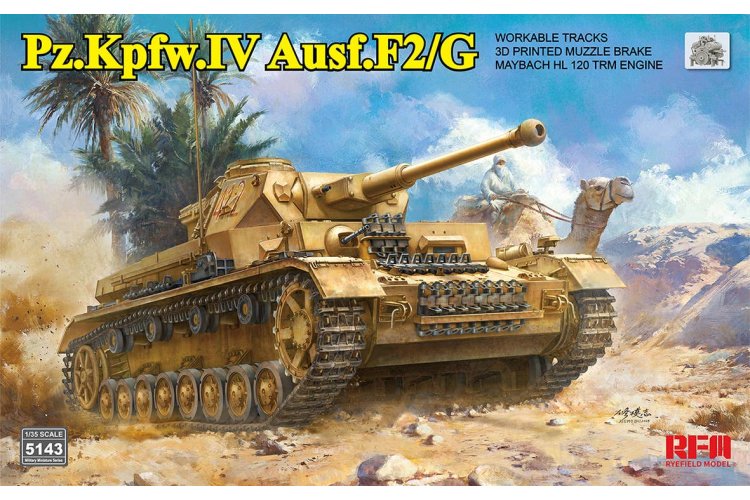 1:35 Rye Field Model 5143 Sd.Kfz.161/1 Panzerkampfwagen IV Ausf. F2/G &ndash; German Tank - Rfm5143 1 - RFM5143