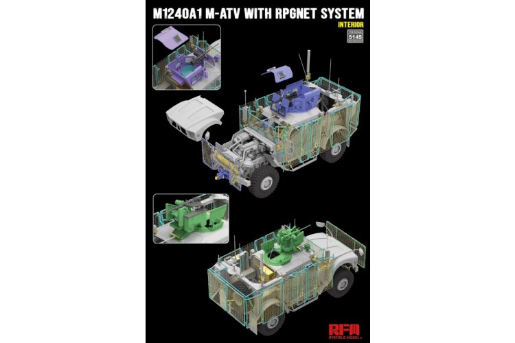 1:35 Rye Field Model 5145 M1240A1 M-ATV with RPGNET System &ndash; American Armoured Vehicle - Rfm5145 3 - RFM5145