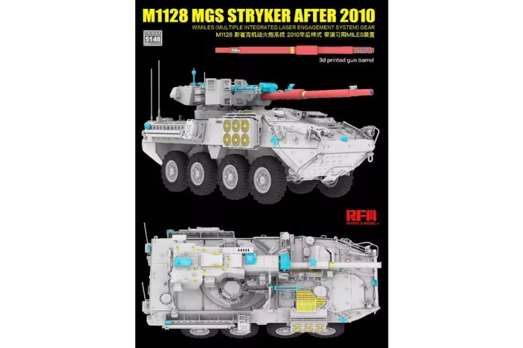 1:35 Rye Field Model 5148 M1128 MGS Stryker Post-2010 with MILES (Multiple Integrated Laser Engagement System) &ndash; American Armoured Vehicle - Rfm5148 2 - RFM5148