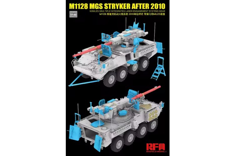 1:35 Rye Field Model 5148 M1128 MGS Stryker Post-2010 with MILES (Multiple Integrated Laser Engagement System) &ndash; American Armoured Vehicle - Rfm5148 4 - RFM5148
