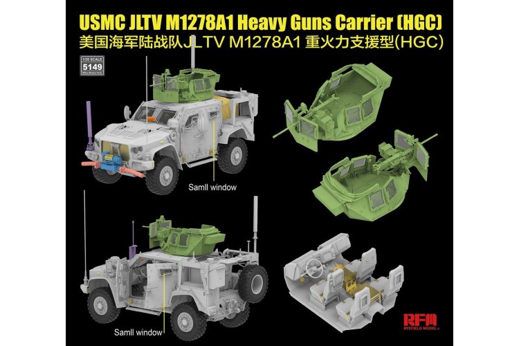 1:35 Rye Field Model 5149 USMC JLTV M1278A1 &ndash; Heavy Guns Carrier HGC &ndash; American Modern Armoured Vehicle - Rfm5149 2 - RFM5149