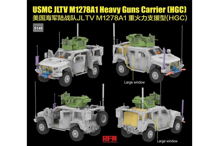 1:35 Rye Field Model 5149 USMC JLTV M1278A1 &ndash; Heavy Guns Carrier HGC &ndash; American Modern Armoured Vehicle - Rfm5149 3 - RFM5149