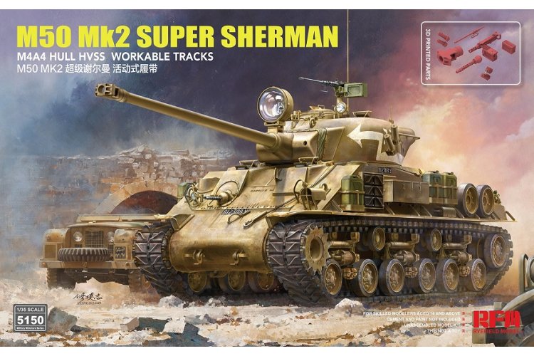 1:35 Rye Field Model 5150 Israeli Tank M50 Mk2 Super Sherman - Isra&euml;lische Tank - Rfm5150 1 - RFM5150