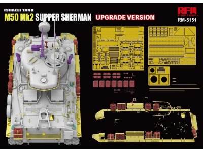 1:35 Rye Field Model 5151 Israeli Tank M50 Mk2 Super Sherman - Upgrade Versie - Isra&euml;lische Tank - Rfm5151 1 - RFM5151