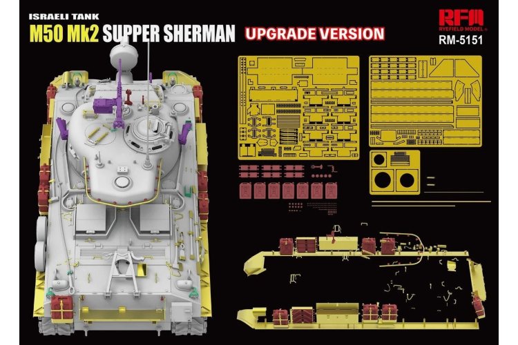 1:35 Rye Field Model 5151 Israeli Tank M50 Mk2 Super Sherman - Upgrade Versie - Isra&euml;lische Tank - Rfm5151 1 - RFM5151