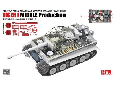 1:35 Rye Field Model 5152 Tiger I Mid-Production &ndash; Transparent Turret WWII &ndash; German Heavy Tank - Rfm5152 1 - RFM5152