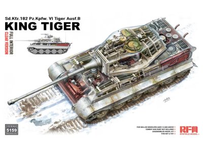 1:35 Rye Field Model 5159 Sd.Kfz.182 Pz.Kpfw. VI Tiger Ausf. B King Tiger with Transparent Hull and Full Interior - Rfm5159 1 - RFM5159