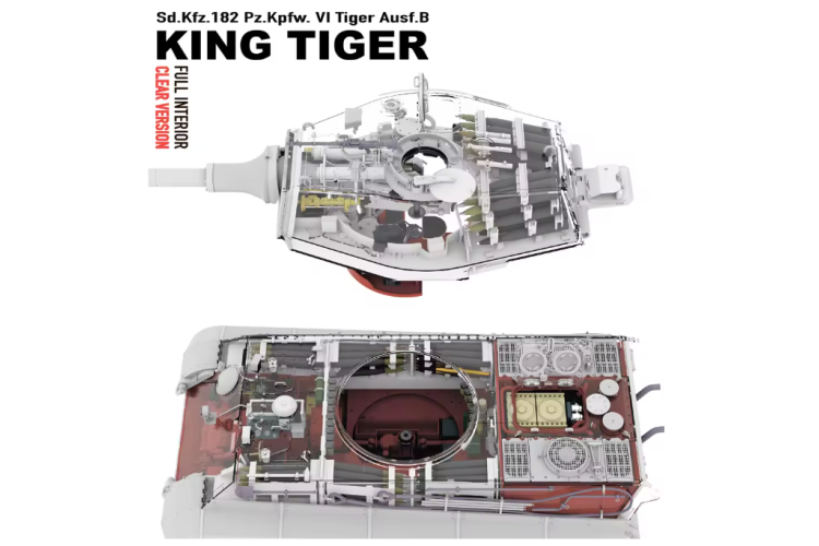 1:35 Rye Field Model 5159 Sd.Kfz.182 Pz.Kpfw. VI Tiger Ausf. B King Tiger with Transparent Hull and Full Interior - Rfm5159 3 - RFM5159