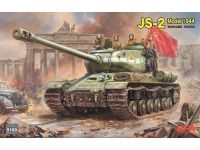 1:35 Rye Field Model 5160 JS-2 Model 1944 met Werkende Rupsbanden WWII - Sovjet Zware Tank - Rfm5160 1 - RFM5160