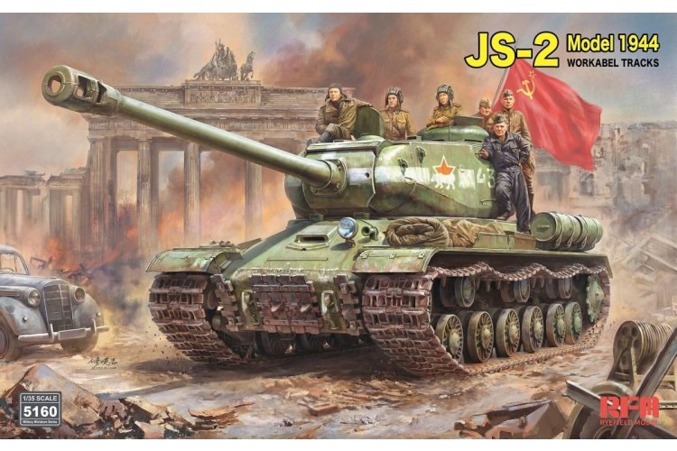 1:35 Rye Field Model 5160 JS-2 Model 1944 met Werkende Rupsbanden WWII - Sovjet Zware Tank - Rfm5160 1 - RFM5160