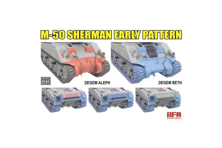 1:35 Rye Field Model 5161 M-50 Sherman Early Pattern Degem Aleph / Degem Beth - Israeli Medium Tank - Rfm5161 4 - RFM5161
