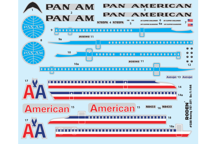 1:144 Roden 338 Boeing 707-321 &ndash; American Passenger Aircraft - Rod338 2 - ROD338